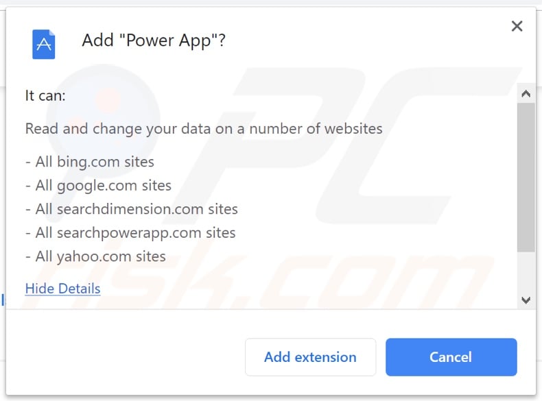 Power App asking for permissions