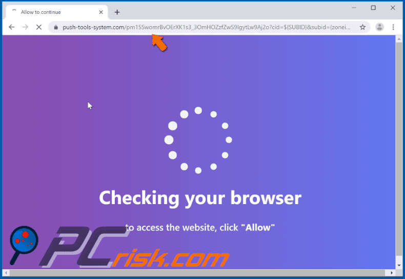 push-tools-system[.]com website appearance (GIF)