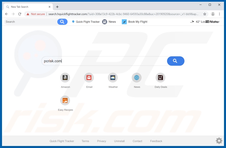 search.hquickflighttracker.com browser hijacker
