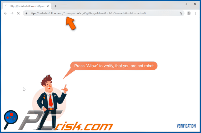redrelaxfollow[.]com website appearance (GIF)