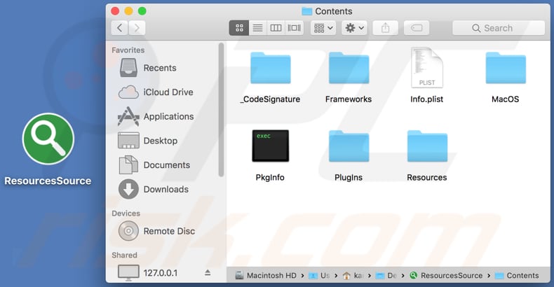 ResourcesSource installation folder contents
