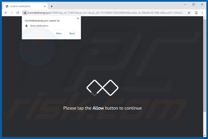 ronmeketnerep[.]pro pop-up redirects