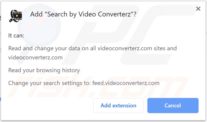 Search by Video Converterz asking for permissions