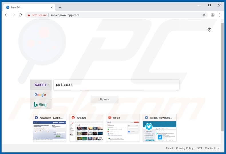 searchpowerapp.com browser hijacker