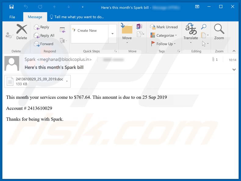 Spark Email Virus