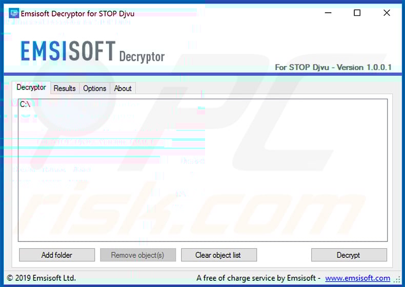 Djvu ransomware decrypter by Michael Gillespie and Emsisoft