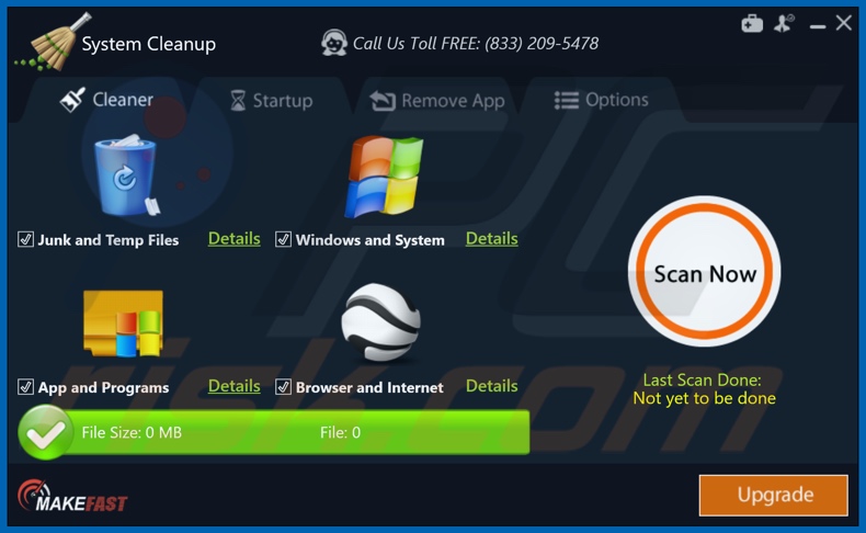 System Cleanup unwanted application