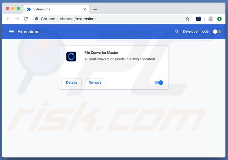 File Converter Master installed on chrome