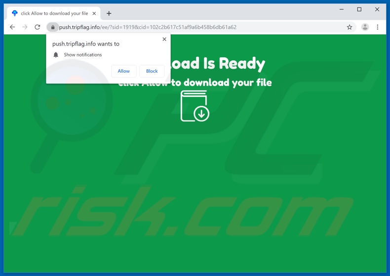 tripflag[.]info pop-up redirects