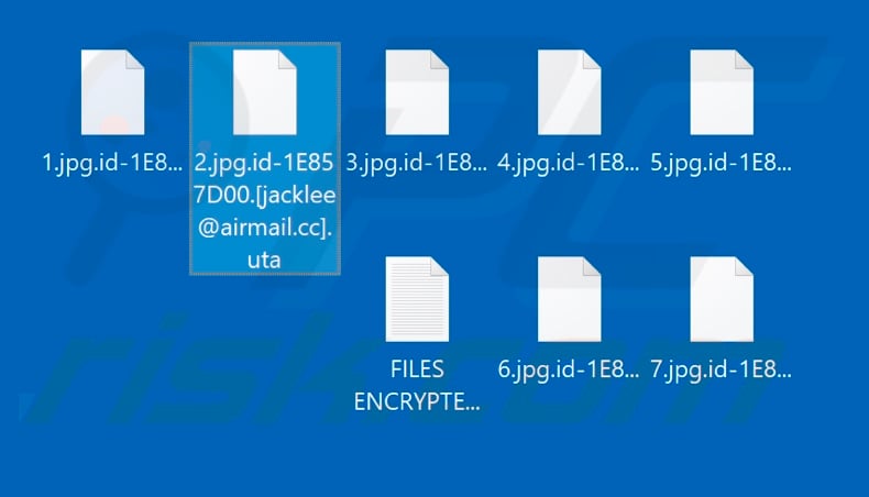 Files encrypted by Uta