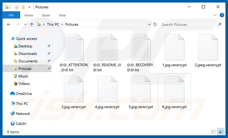 Files encrypted by Veracrypt (.veracrypt extension)