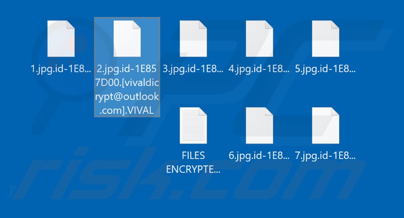 Files encrypted by VIVAL
