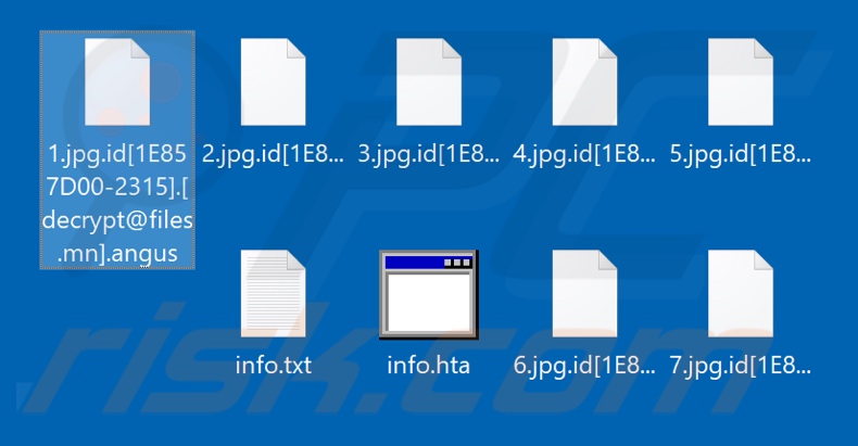 Files encrypted by Angus (Phobos)