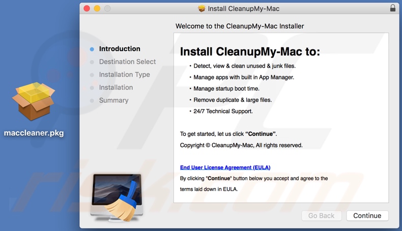 Cleanup My Mac installer