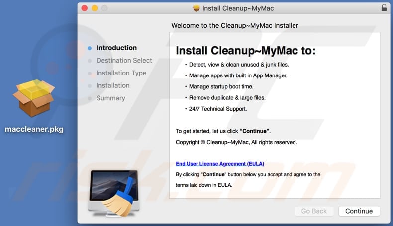 Cleanup My Mac installation setup