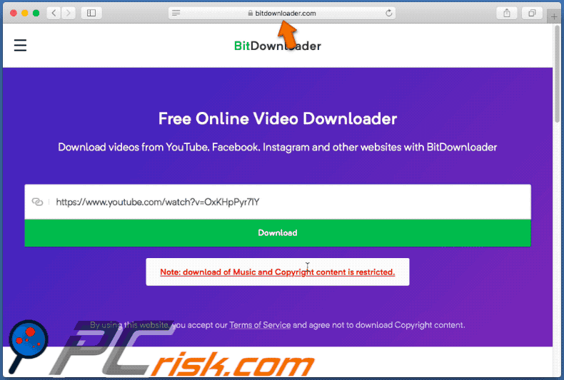 bitdownloader[.]com website appearance (GIF) 3
