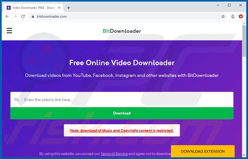 bitdownloader[.]com pop-up redirects