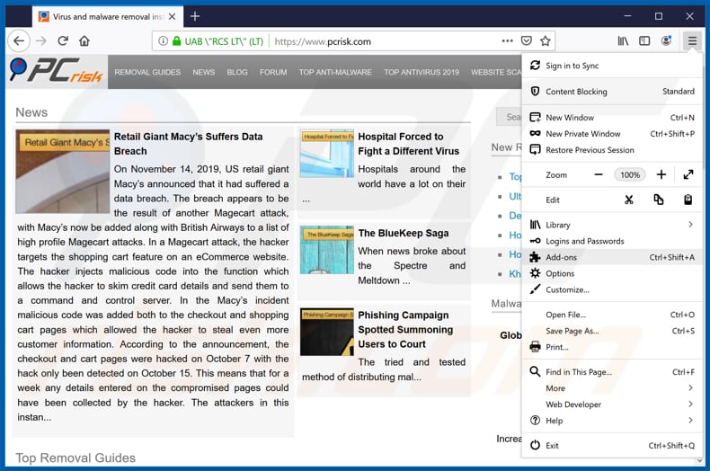 Removing Bookmark this Page ads from Internet Explorer step 1