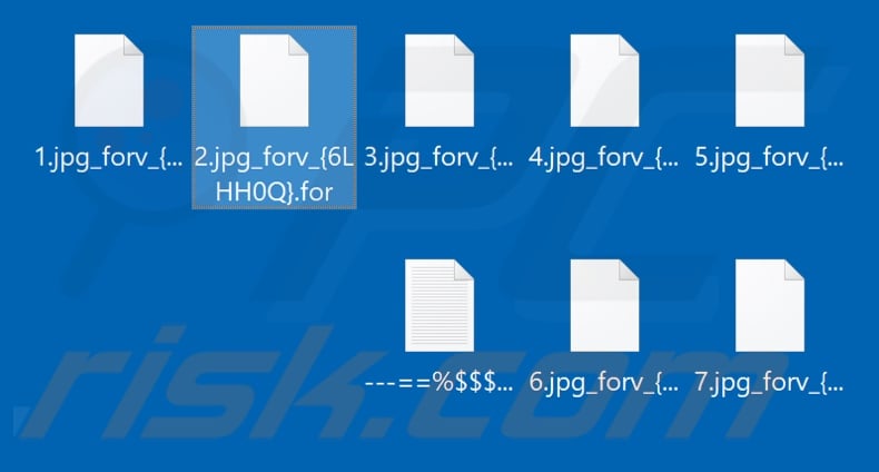 Files encrypted by Forv