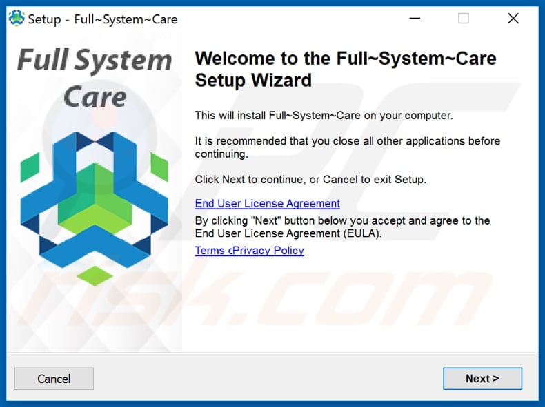 Full System Care installation setup