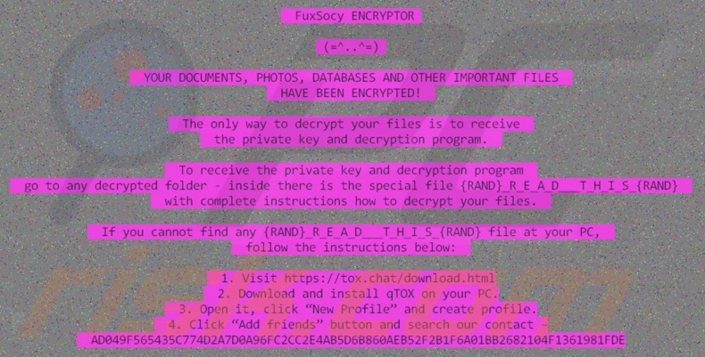 FuxSocy ENCRYPTOR decrypt instructions (wallpaper)