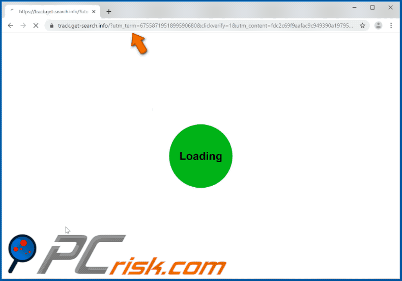 get-search[.]info website appearance (GIF)