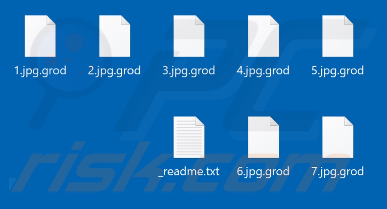Files encrypted by Grod