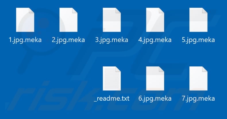 Files encrypted by Meka