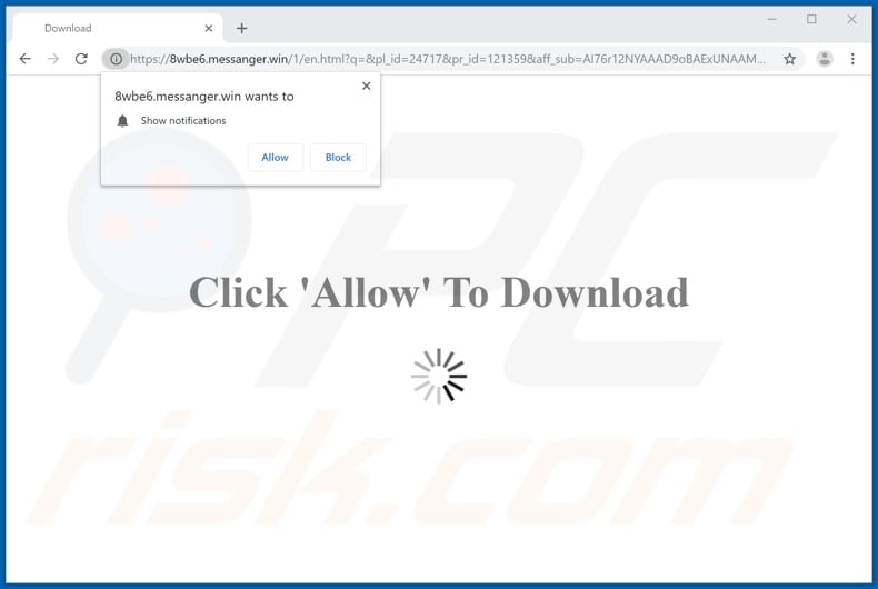 messanger[.]win pop-up redirects