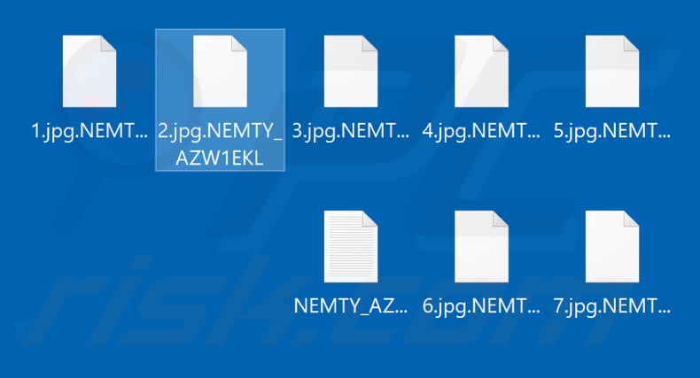 Files encrypted by NEMTY REVENGE 2.0 ransomware (.NEMTY_[victim's ID] extension)