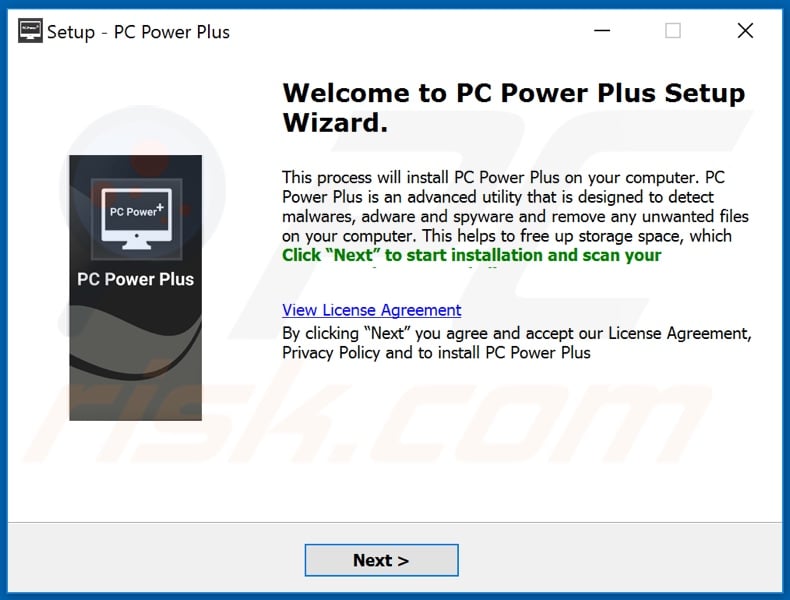 PC Power Plus installation setup
