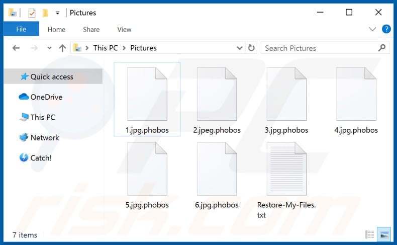 Files encrypted by PhobosImposter