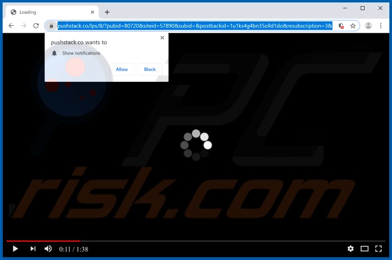 pushstack[.]co pop-up redirects