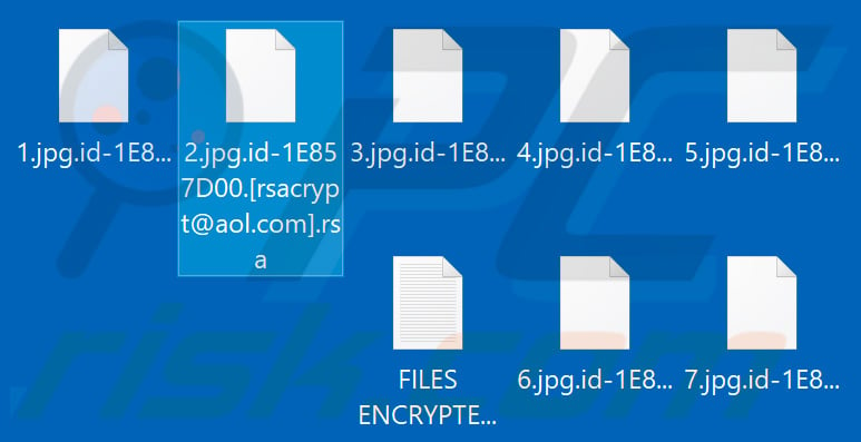 Files encrypted by updated RSA ransomware