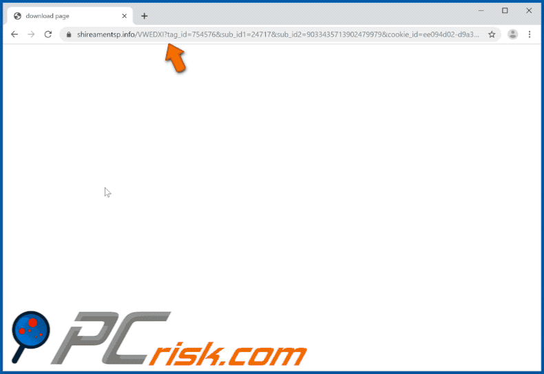 shireamentsp[.]info website appearance (GIF)