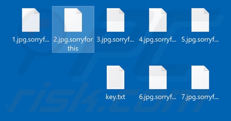 Files encrypted by Sorryforthis
