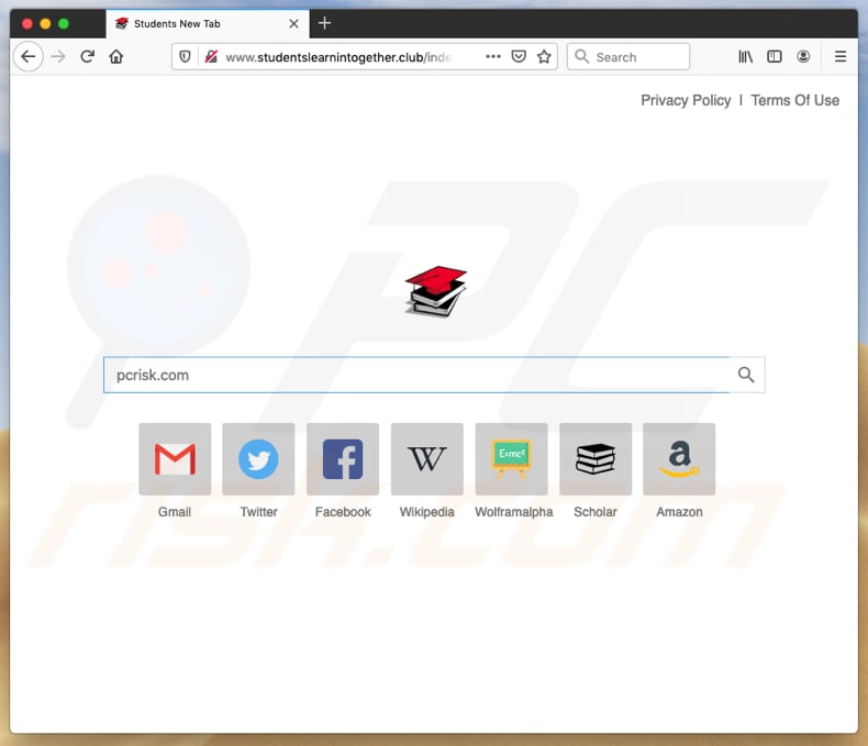 studentslearnintogether.club browser hijacker on a Mac computer