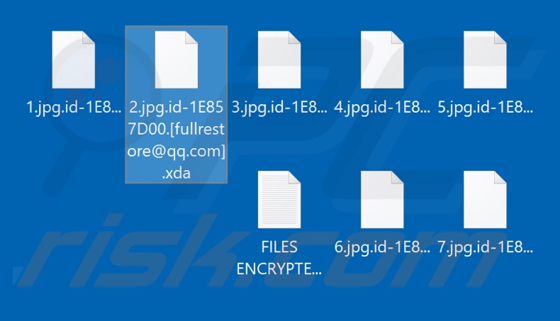 Files encrypted by Xda