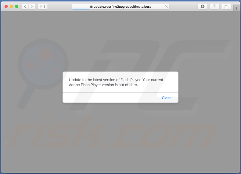 yourfine2upgradeultimate[.]best initial popup