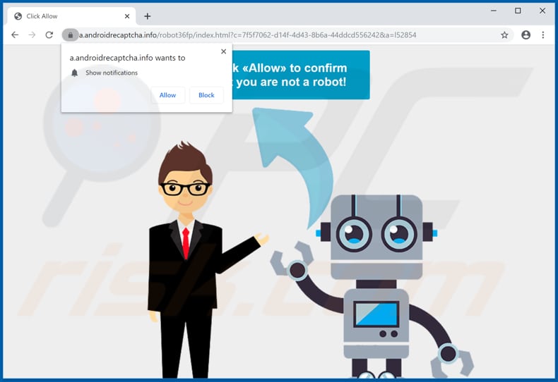 androidrecaptcha[.]info pop-up redirects