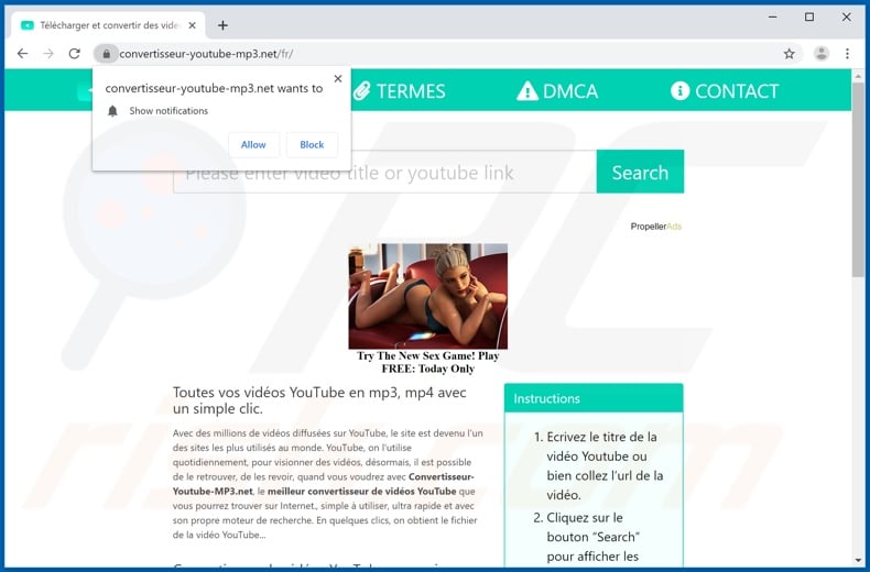 convertisseur-youtube-mp3[.]net pop-up redirects