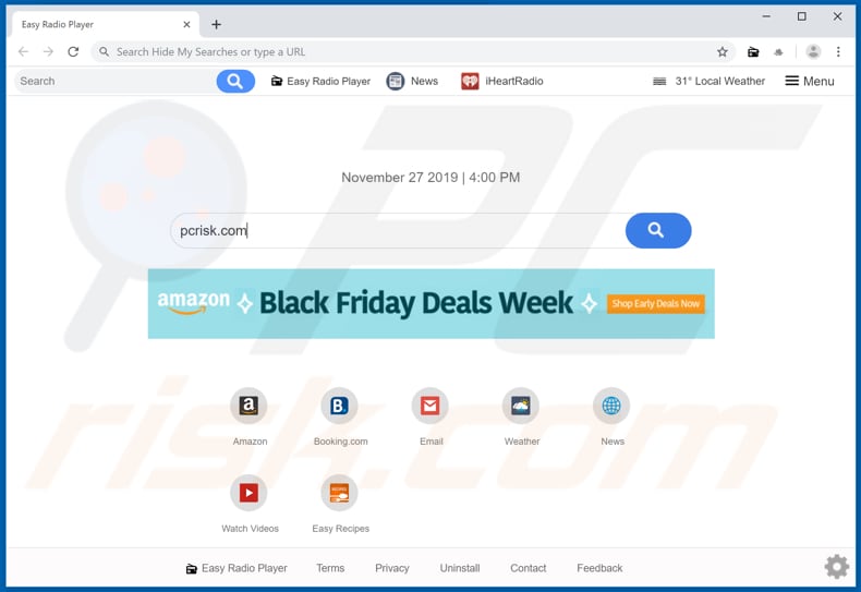 search.easyradioplayertab.com browser hijacker