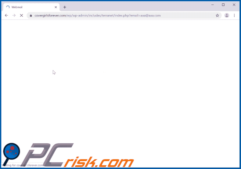 Email credentials phishing site appearance gif