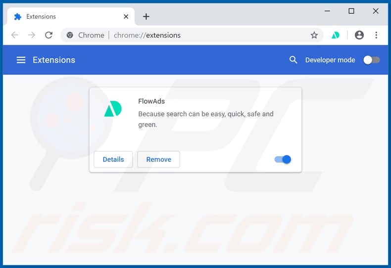 Removing FlowAds ads from Google Chrome step 2