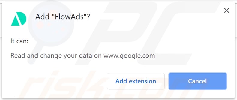 FlowAds adware asking for permissions
