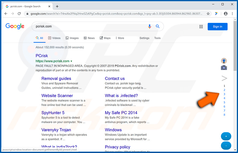 Flowsurf injecting results into Google search engine