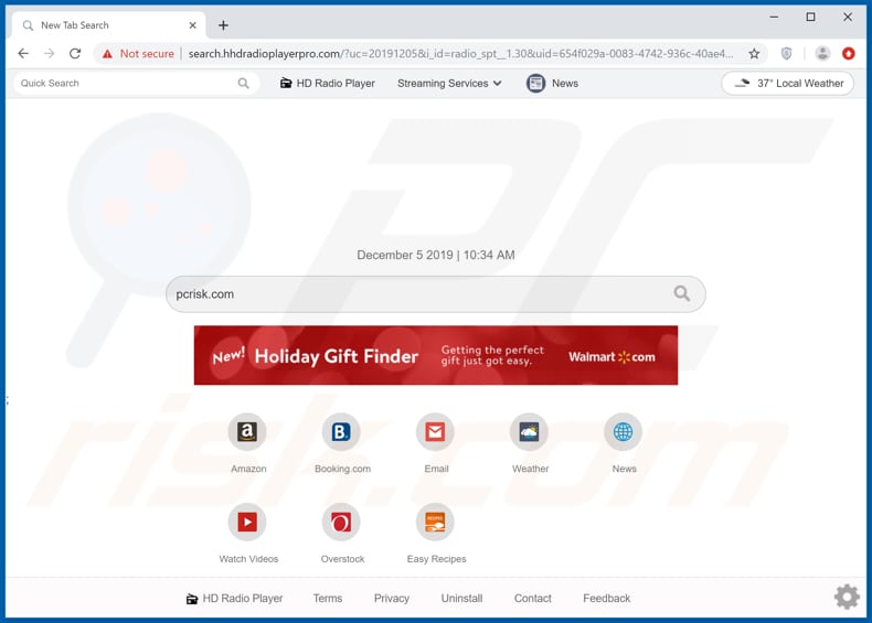 search.hhdradioplayerpro.com browser hijacker