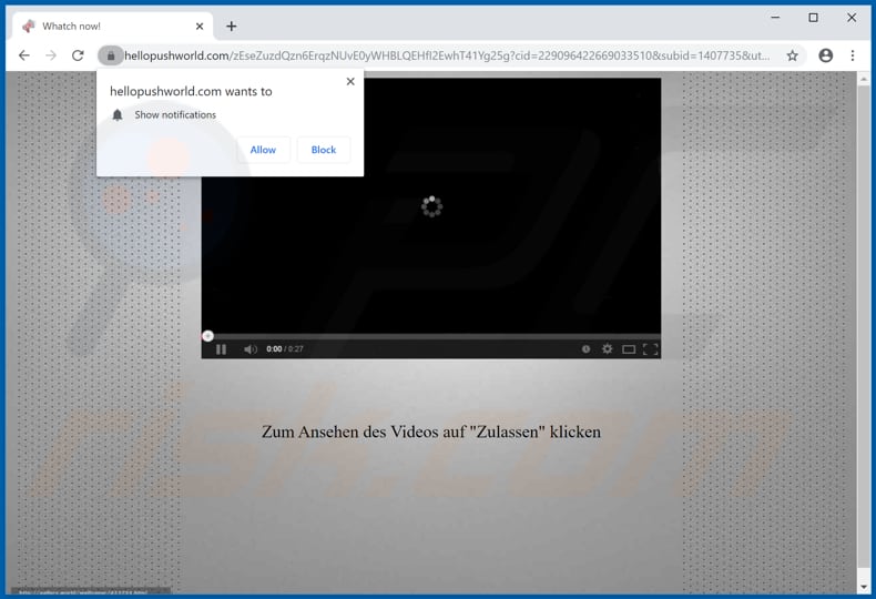 hellopushworld[.]com pop-up redirects