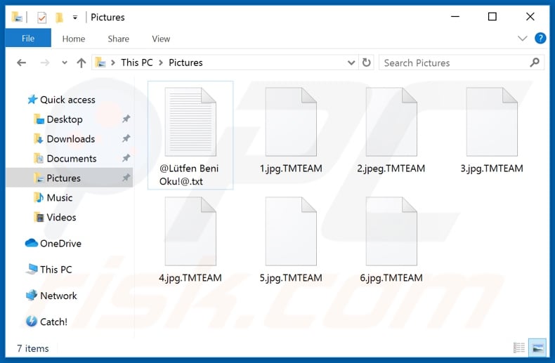 Files encrypted by KesLan (.TMTEAM extension)