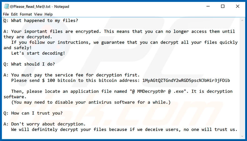 KesLan ransomware updated variant English note